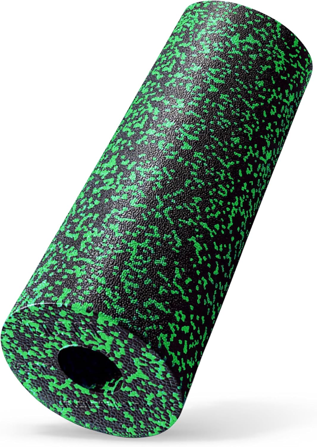 4FIZJO Faszienrolle Schaumstoff, Durchmesser 14,5 cm, Länge 45 cm, Massagerolle, Rückenrolle, Fitnessrolle, leicht, hart, Schaumstoffrolle, Faszientraining, Massagetraining, Schwarz/Grün