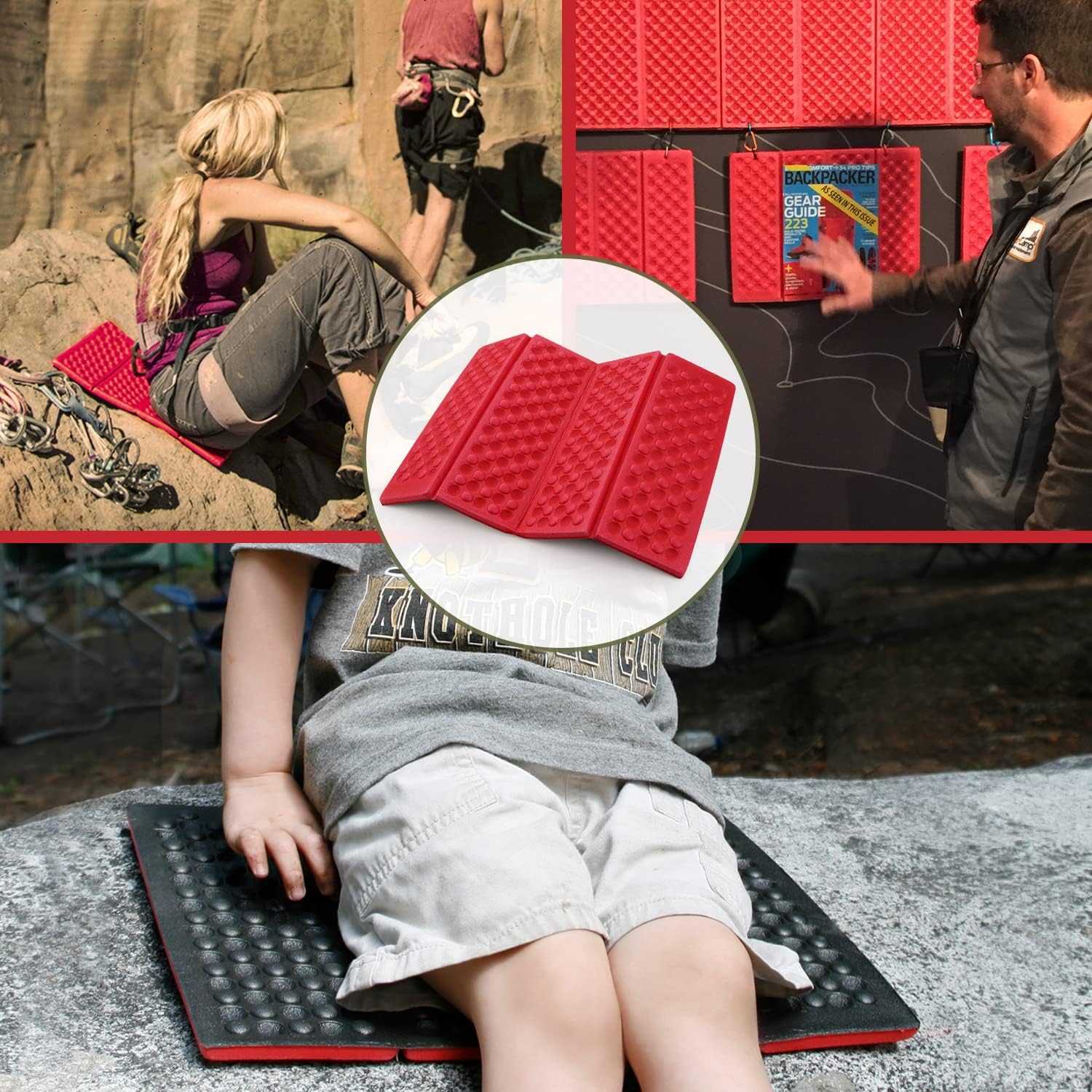 AceCamp Tragbare ultraleichte Mini-Klappmatte, wasserdichtes Schaumstoff-Sitzpolster für Outdoor-Aktivitäten, faltbar, leicht, Knie- und Sitzkissen – Bild 8
