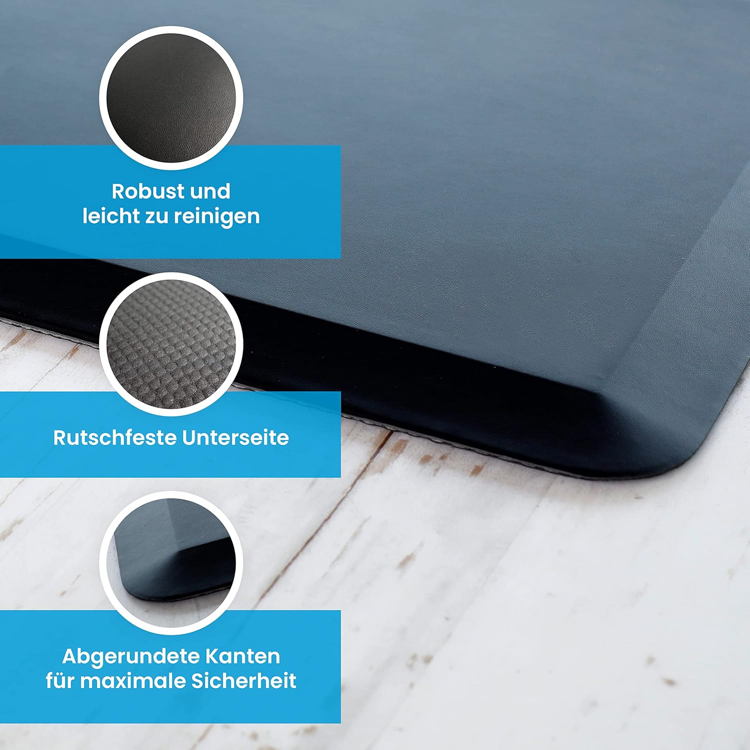 Ergotopia Anti-Ermüdungsmatte für Steharbeitsplätze, ergonomische Arbeitsplatzmatte für gesundes und schmerzfreies Stehen, rutschfeste und langlebige Stehmatte aus umweltfreundlichem PU – Bild 5