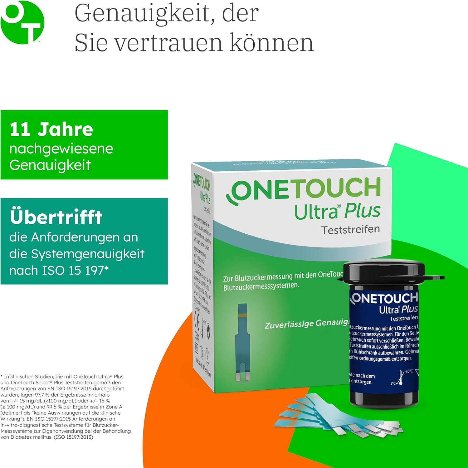 OneTouch Ultra Plus Blutzucker-Teststreifen I 50 Stück I 1 Packung I zur Blutzuckermessung bei Diabetes (Zuckerkrankheit) – Bild 3