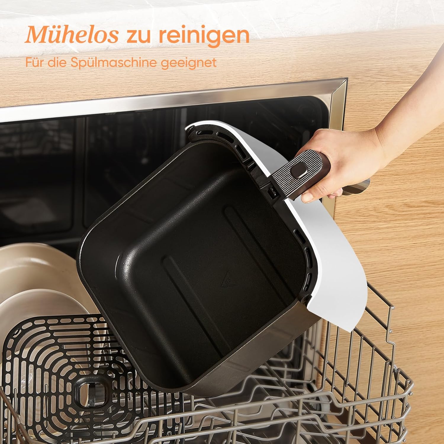 Cosori Turboblaze Heißluftfritteuse Airfryer, 9-in-1-Luftfritteuse XXL 6L, leiser Gleichstrommotor mit 5 Geschwindigkeitsstufen, Grillen, Backen, Fermentieren, Dörren, 87 Rezepte, 64 % Energieeinsparung, Weiß – Bild 9