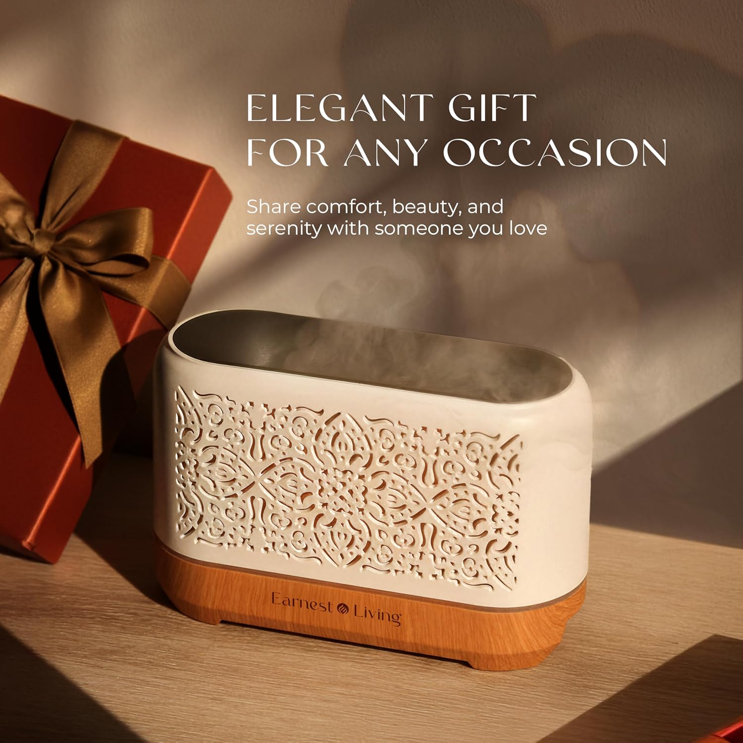 Earnest Living Diffusor für ätherische Öle, klassischer Flammendiffusor, 200 ml, Timer, Nachtlichter und automatische Abschaltfunktion, Luftbefeuchter für das Heimbüro, Aromatherapie-Diffusoren für ätherische Öle – Bild 7