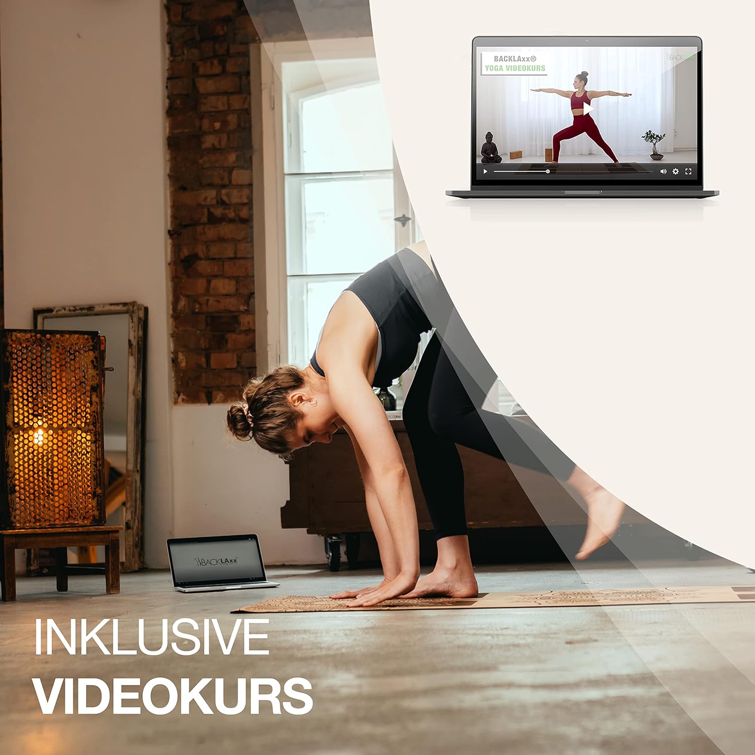 BACKLAXX ® Yogamatte Kork mit Naturkautschuk – FAZ-Testsieger 08/2024 – Yogamatte nachhaltig, schadstofffrei, Yogamatte rutschfest, Fitnessmatte mit Anti-Rutsch-Zonen inklusive Tragegurt, Gymnastikmatte – Bild 7