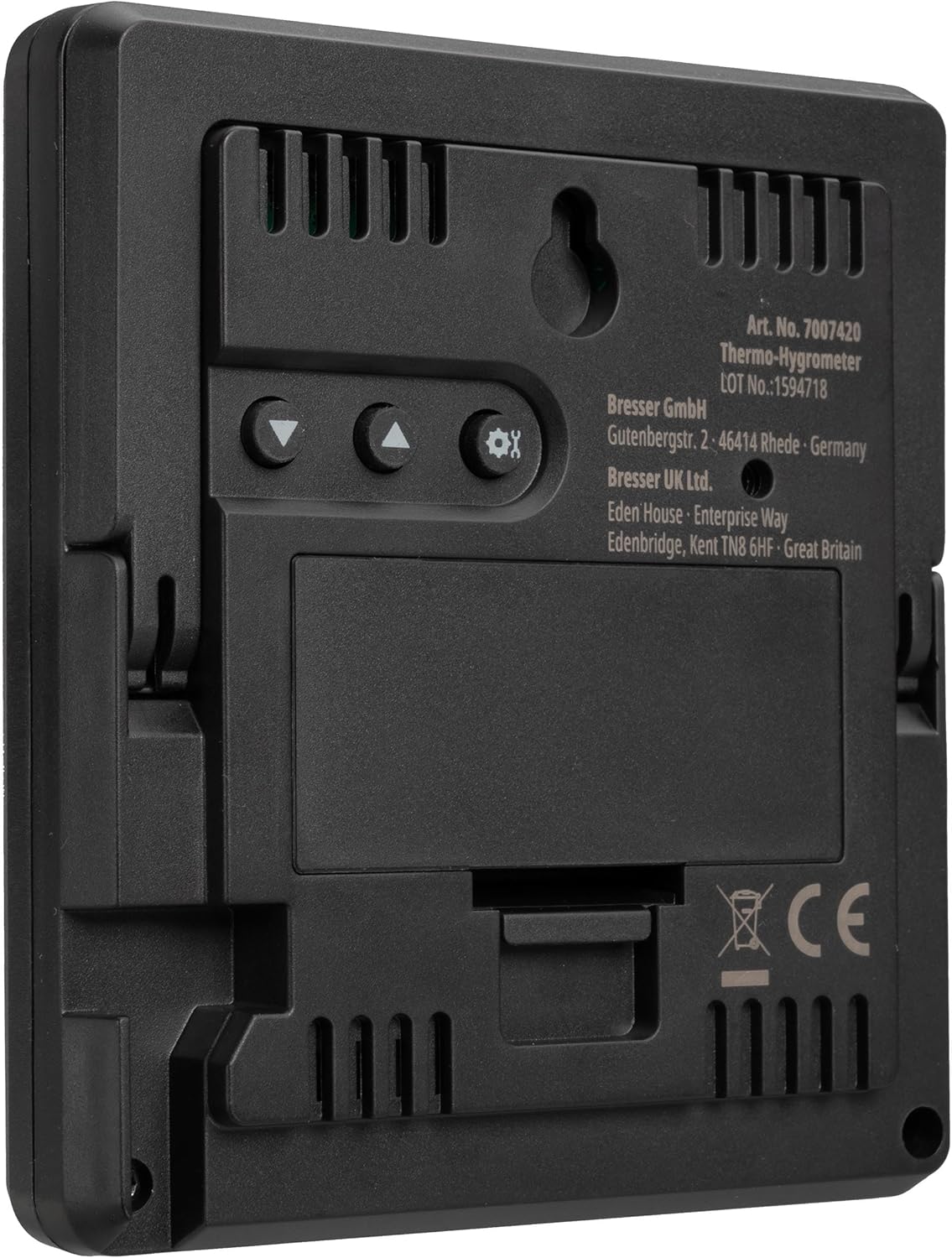Bresser Thermo-Hygrometer mit Schimmelwarnung, Farbindikator, Raumklima-Manager, misst Temperatur und Luftfeuchtigkeit, Grippe-/Hitzealarm, grafischer Feuchtigkeitsverlauf, 95 x 85 x 21 mm – Bild 8
