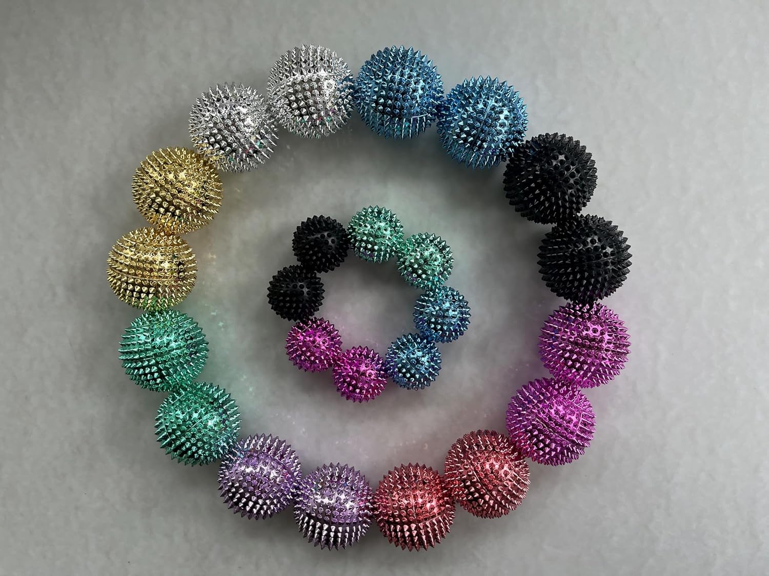2 x DBT Skills Igelball, magnetischer High Stress Akupressurball, hellblau, 32 mm Durchmesser, zum Stressabbau oder zur Massage, gegen Verspannungen und für mehr Beweglichkeit und Konzentration – Bild 7