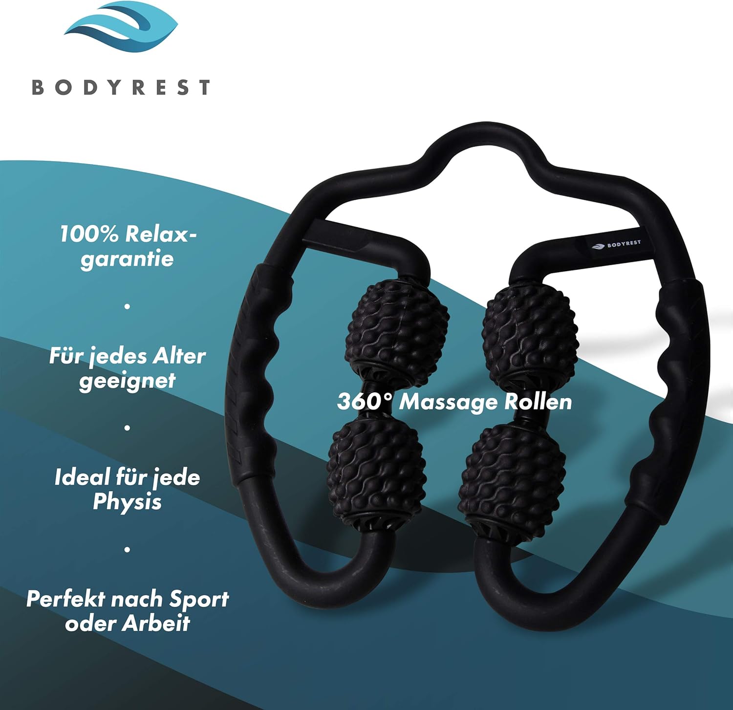 BodyRest Muskelmassageroller, Faszienroller und Massagegerät. Wohlbefinden für Nacken und Schulter, Oberschenkel, Beine, Arme und Füße. Erleben Sie Entspannung, Selbstmassage und die Welt der Faszien., rosa – Bild 5