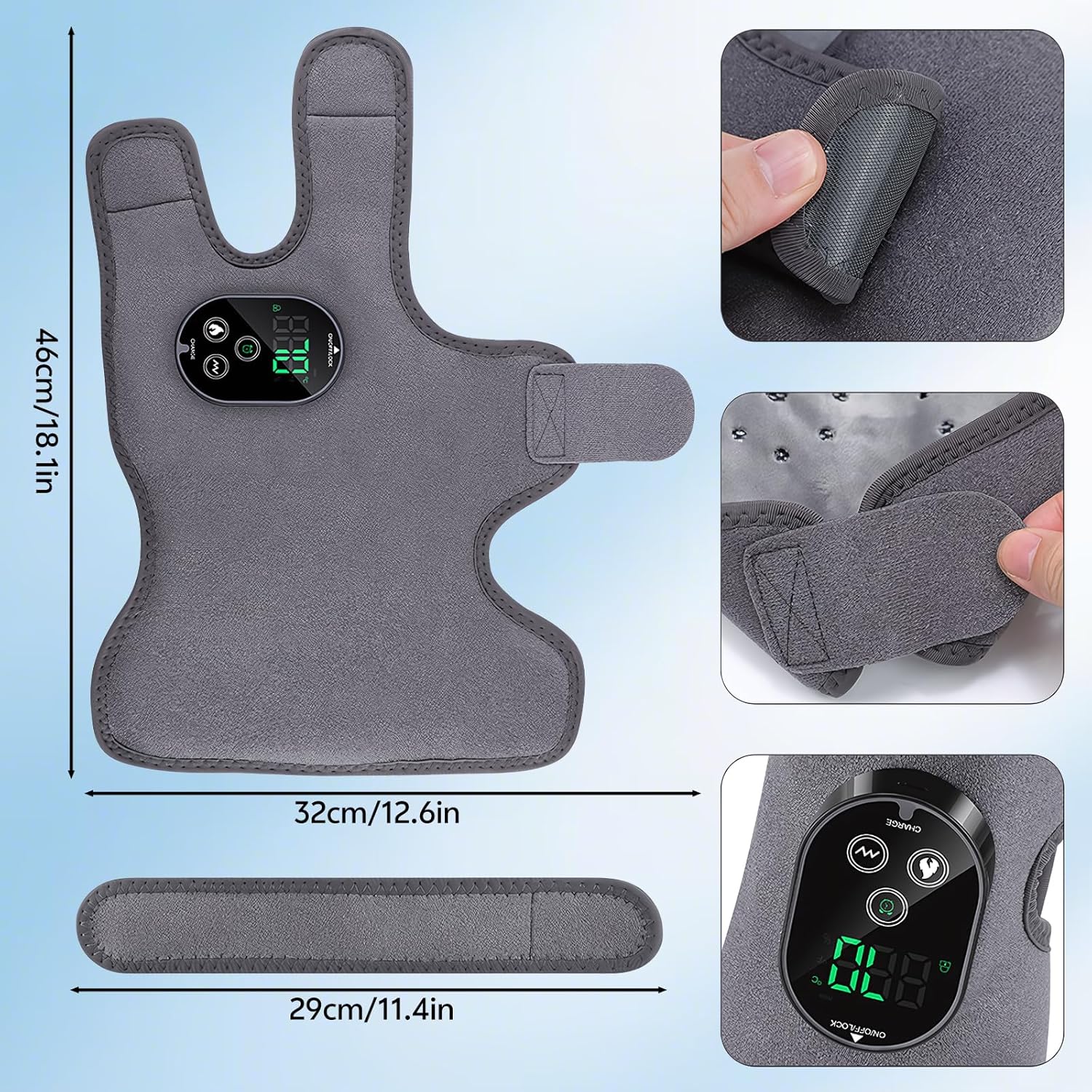 4 in 1 Fußmassagegerät, Elektrisches Fußmassagegerät mit 6 Wärmestufen & 3 Vibrationsmodi, Kabelloses Fußmassagegerät, Zeitlich Abgestimmtes Massagegerät für Füße, Beine, Knie, Ellbogen, Muttertag Geschenk – Bild 2