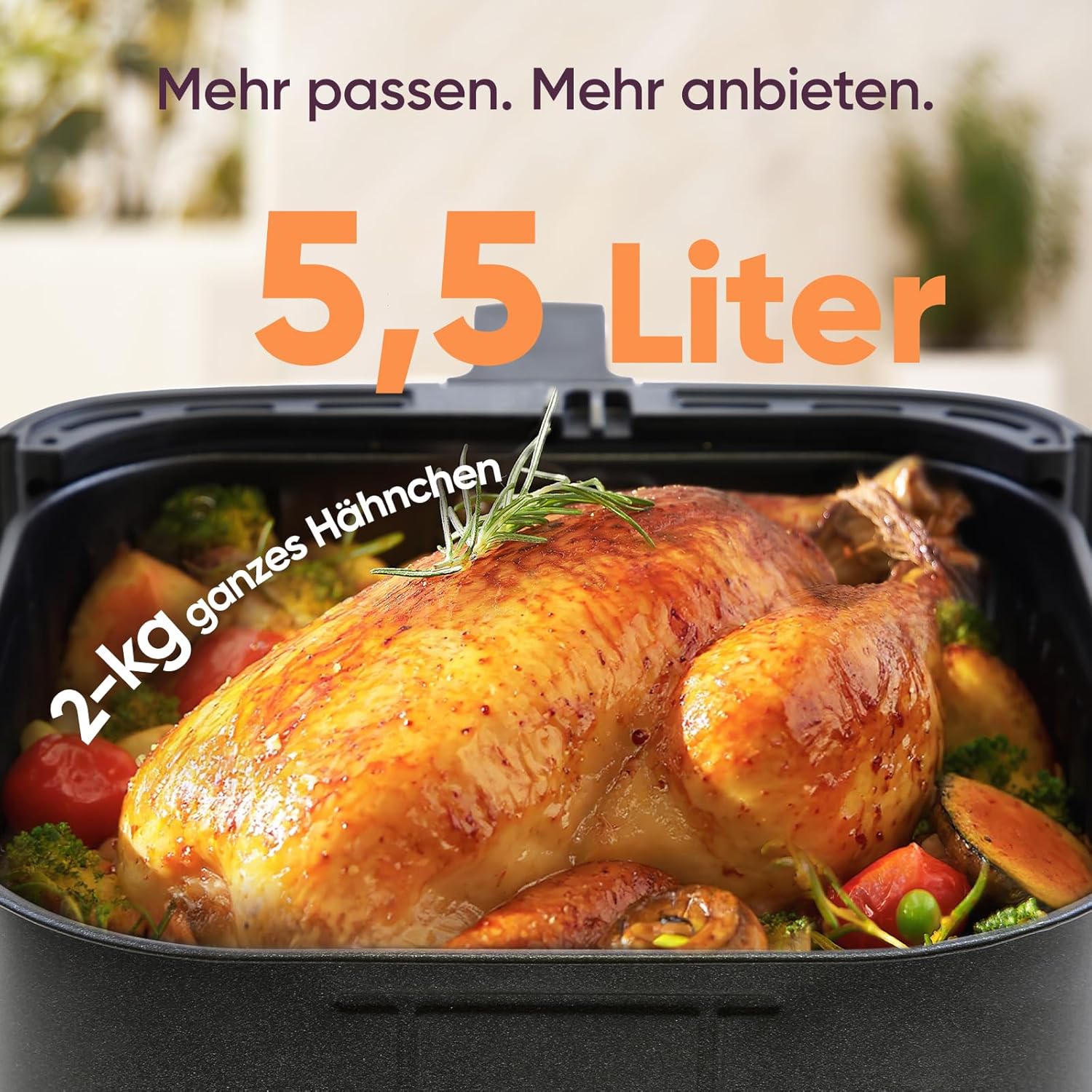 COSORI Heißluftfritteuse, Airfryer Testsieger 2024, 11-in-1 Heißluftfritteuse XXL 5,5 L, Heißluftfritteuse mit Schüttelerinnerung, 97,3 % Öleinsparung, 67,5 % Energieeinsparung, spülmaschinenfeste Körbe – Bild 8