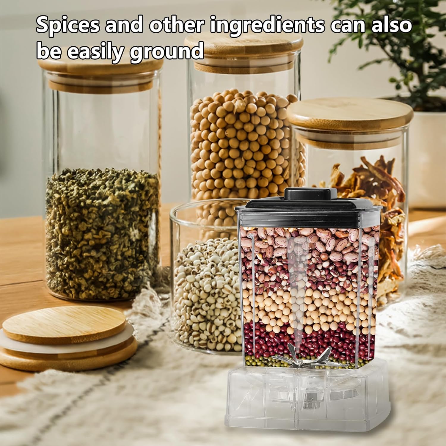 6000 W Multifunktions-Standmixer, 2 in 1, 2,5 l Mixer, Smoothie-Maker, 9-Gang-Mixer mit 2 Schüsseln und Edelstahlklingen, für Eisdessert, Milchshake und Smoothie (2-in-1) – Bild 5