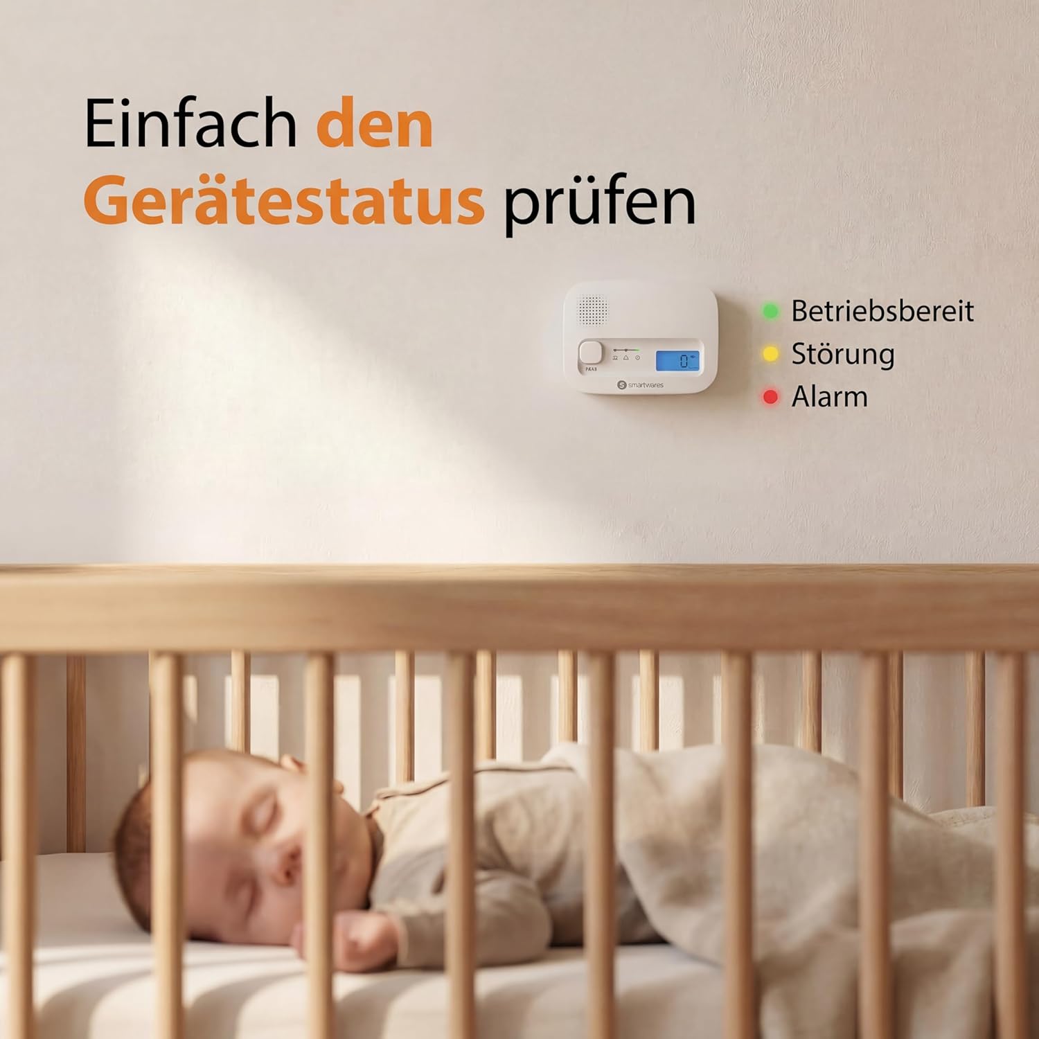 Smartwares Kohlenmonoxidmelder, 10 Jahre Sensor, 1,5 Testsiegerbewertung, mit Display und Testtaste – FGA-13041 – Bild 4