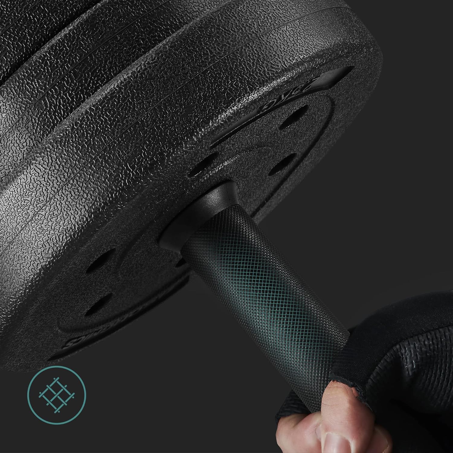 SONGMICS Kurzhanteln 2er Set aus Kunststoff 20 kg, 30 kg, 40 kg Hantelstangen, Gewichte und Spinlock-Kragen gerändelt – Bild 6