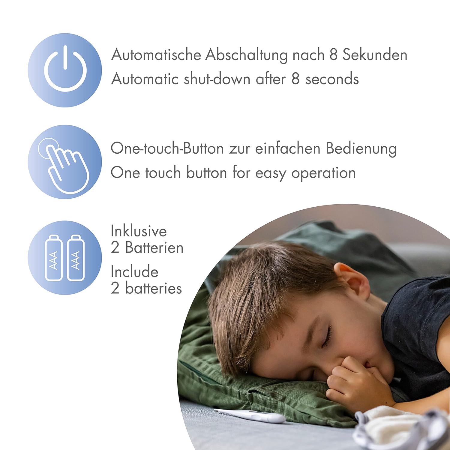Promed Pulsoximeter PM-200 Pro, einfache Messung der Herzfrequenz & Sauerstoffsättigung im Blut, Fingerpulsoximeter mit OLED-Display und automatischer Abschaltung – Bild 3