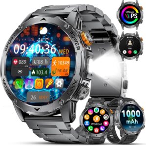 Smartwatch Herren Militär 1000 mAh...