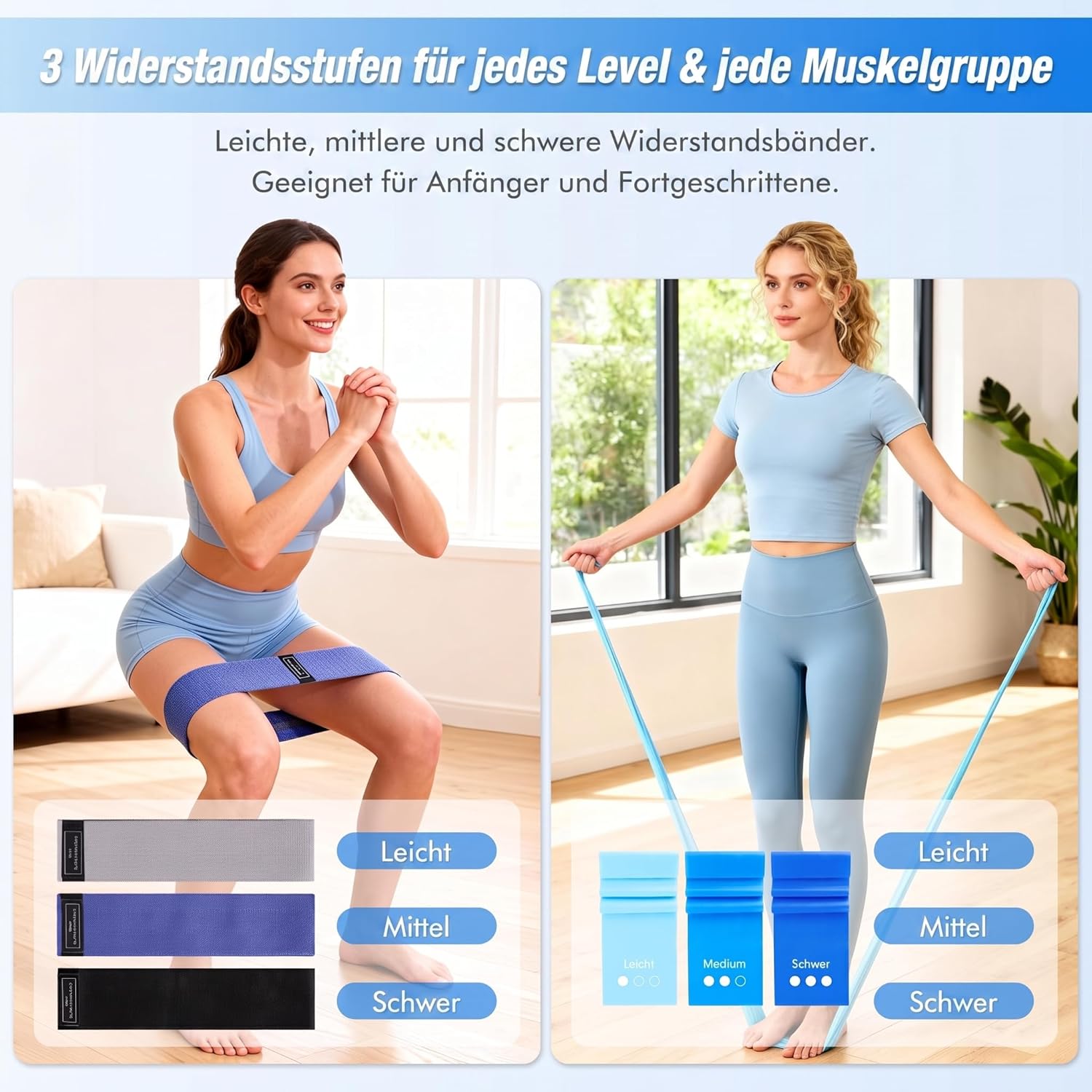 Pilates Set - Pilates Ball, Pilates Ring, Pilates Socken, 3 Stufen Fitnessbänder und Terrabänder, Pilates Set Für Zuhause, Home Workout Pilates Equipment mit Übungsanleitung & Tragebeutel – Bild 5