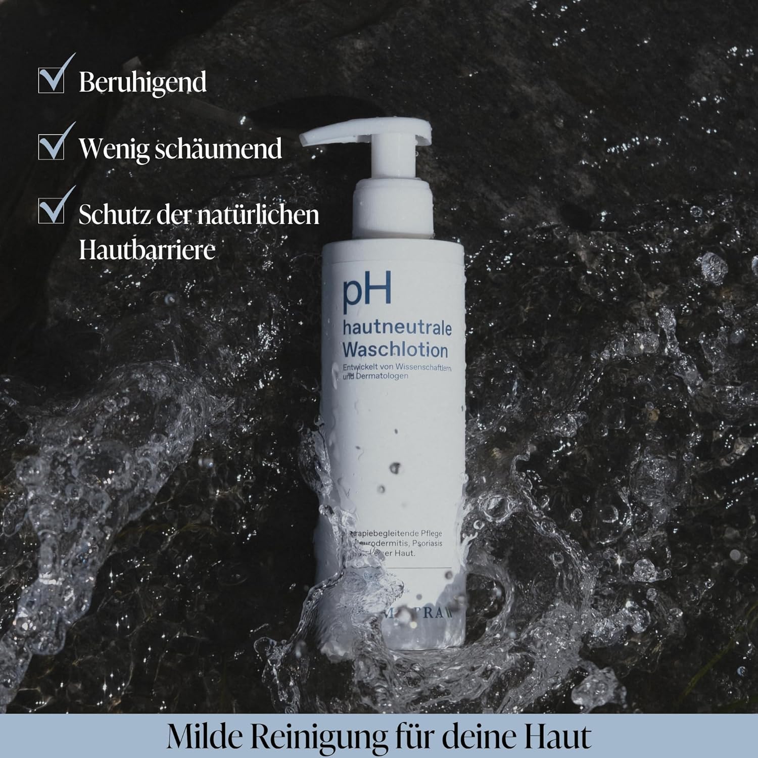 PHAMETRA pH-neutrale Waschlotion | Medizinische Hautpflege | Milde Reinigung für empfindliche Haut | Keine Duft- und Farbstoffe | pH-Wert 5,5 | 200 ml – Bild 3