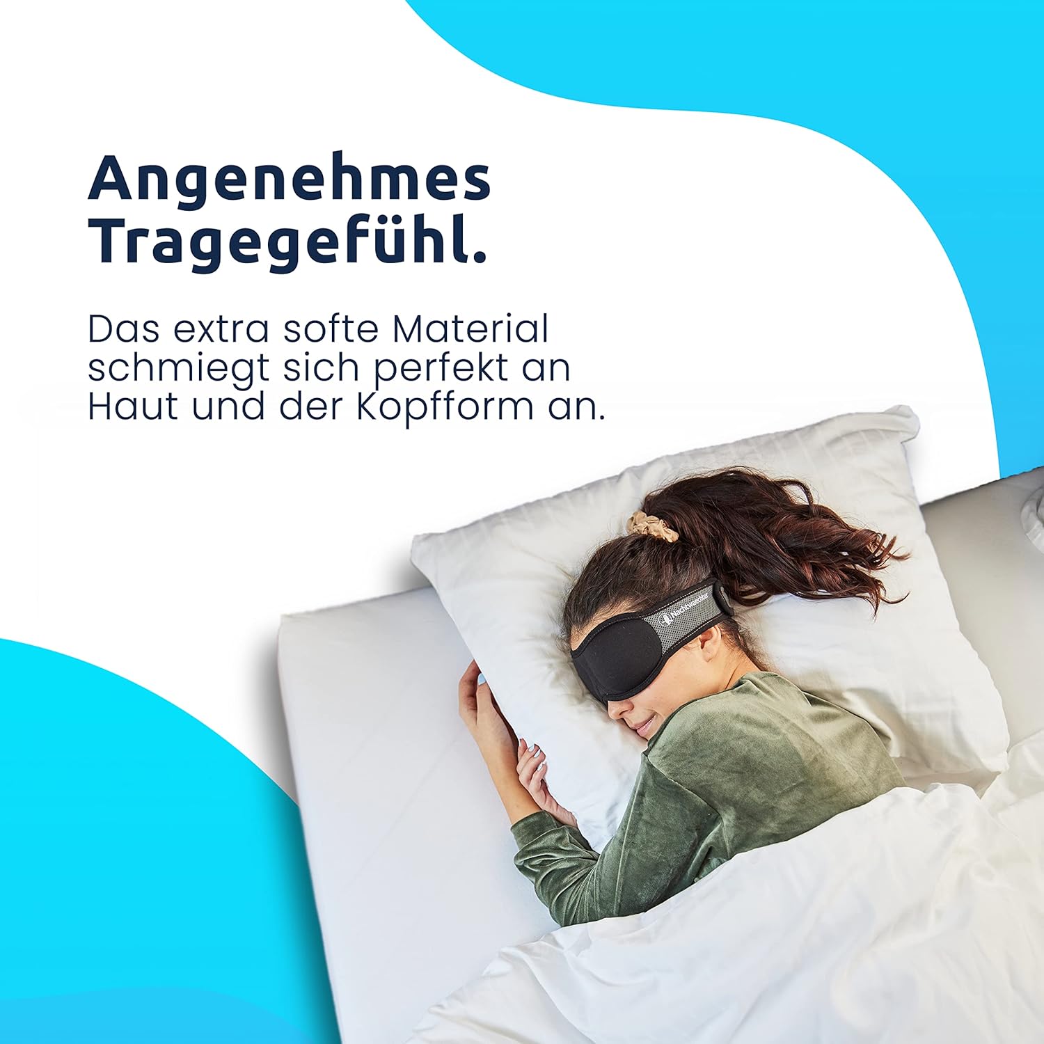 Nachtwaechter 3D-Schlafmaske Anina, 100 % verdunkelnd, super bequeme Schlafmaske, perfekt für unterwegs, individuell anpassbar, inklusive praktischer Aufbewahrungstasche, atmungsaktiv – Bild 4