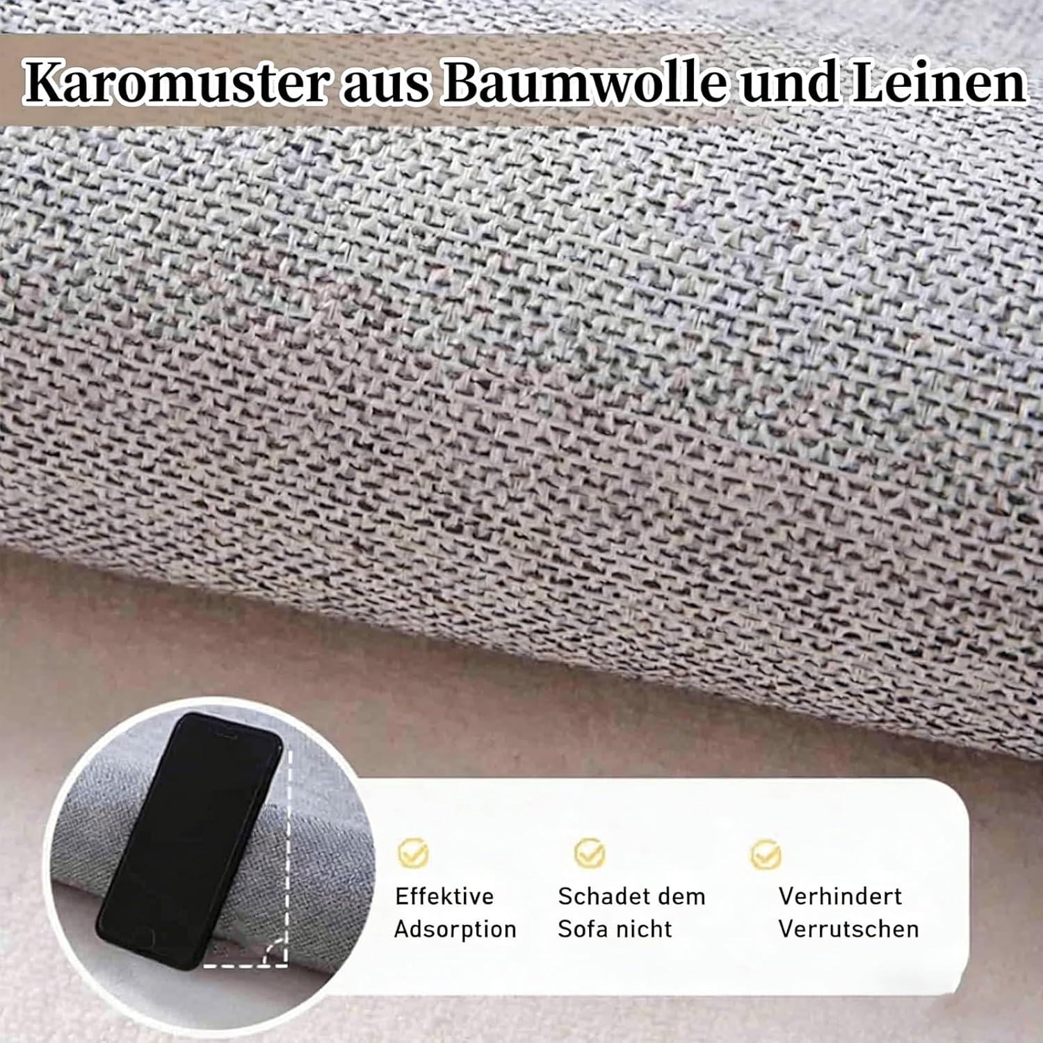 Stuhlkissen 40 x 40 cm, weiches bequemes rutschfestes Sitzkissen Stuhl, waschbare Sitzpolsterung, halbrundes Sitzkissen für Stühle in Haus und Garten, Büro (Weiß 1) – Bild 4