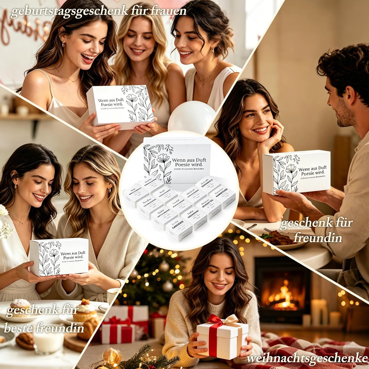 Duftkerzen-Geschenke für Frauen, 12 Stück, versteckte Botschaft erscheint beim Brennen, personalisierte Rituale-Idee, kleines, lustiges Geburtstagsgeschenk-Set für Freundin, Partner, Muttertagsgeschenk – Bild 6