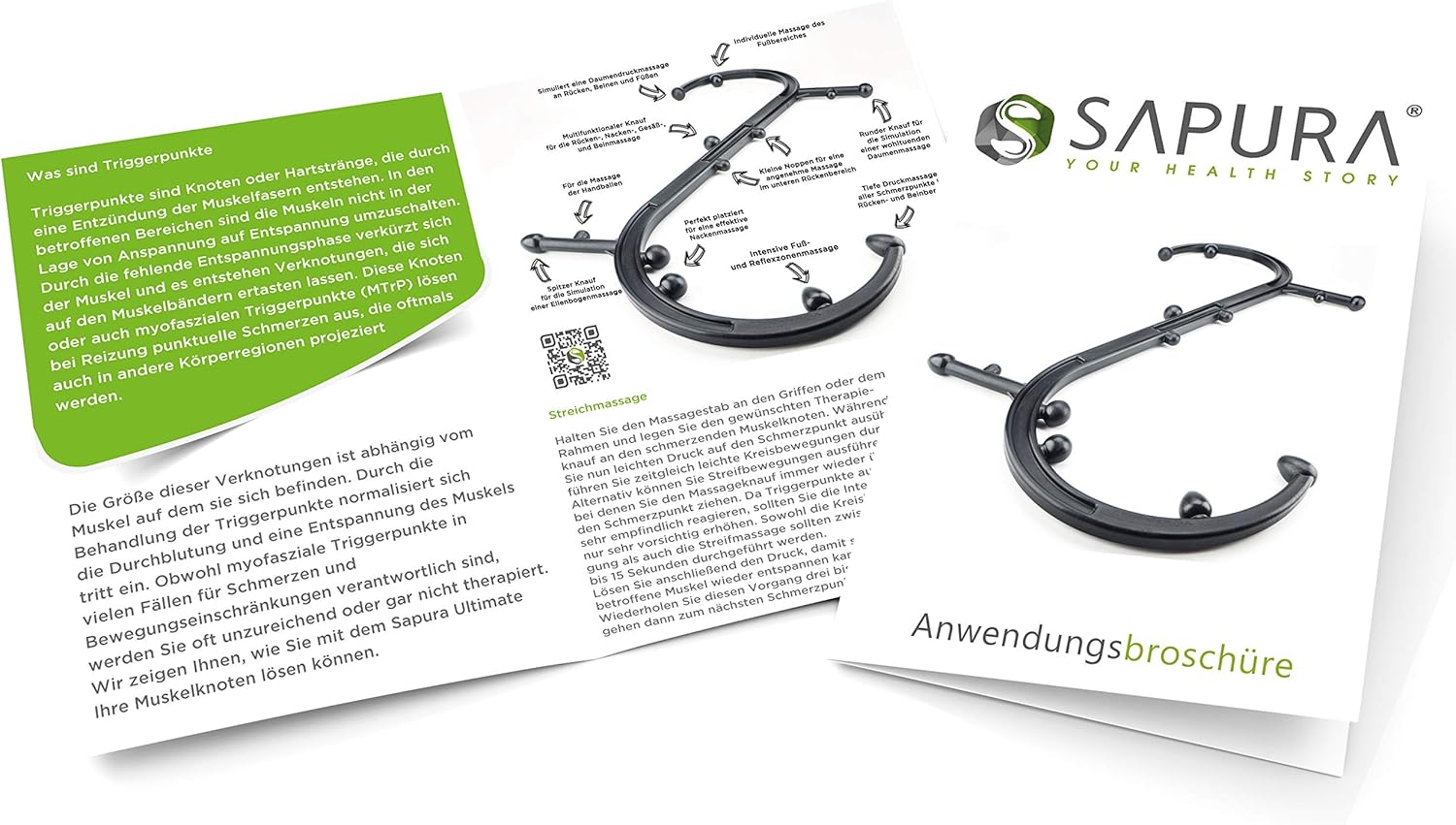 Triggerpunkt-Massagegerät ✓ Sapura Health ✓ Deutscher Gebrauchsgriff ✓ Selbstmassagegerät ✓ Faszienverklebungen lösen ✓ Triggerpunkt-Selbstmassagegerät ✓ Nacken lockern ✓ Massagegerät für Schultern und Rücken ✓ Effektive entlastende Triggerpunktmassage ✓ – Bild 7