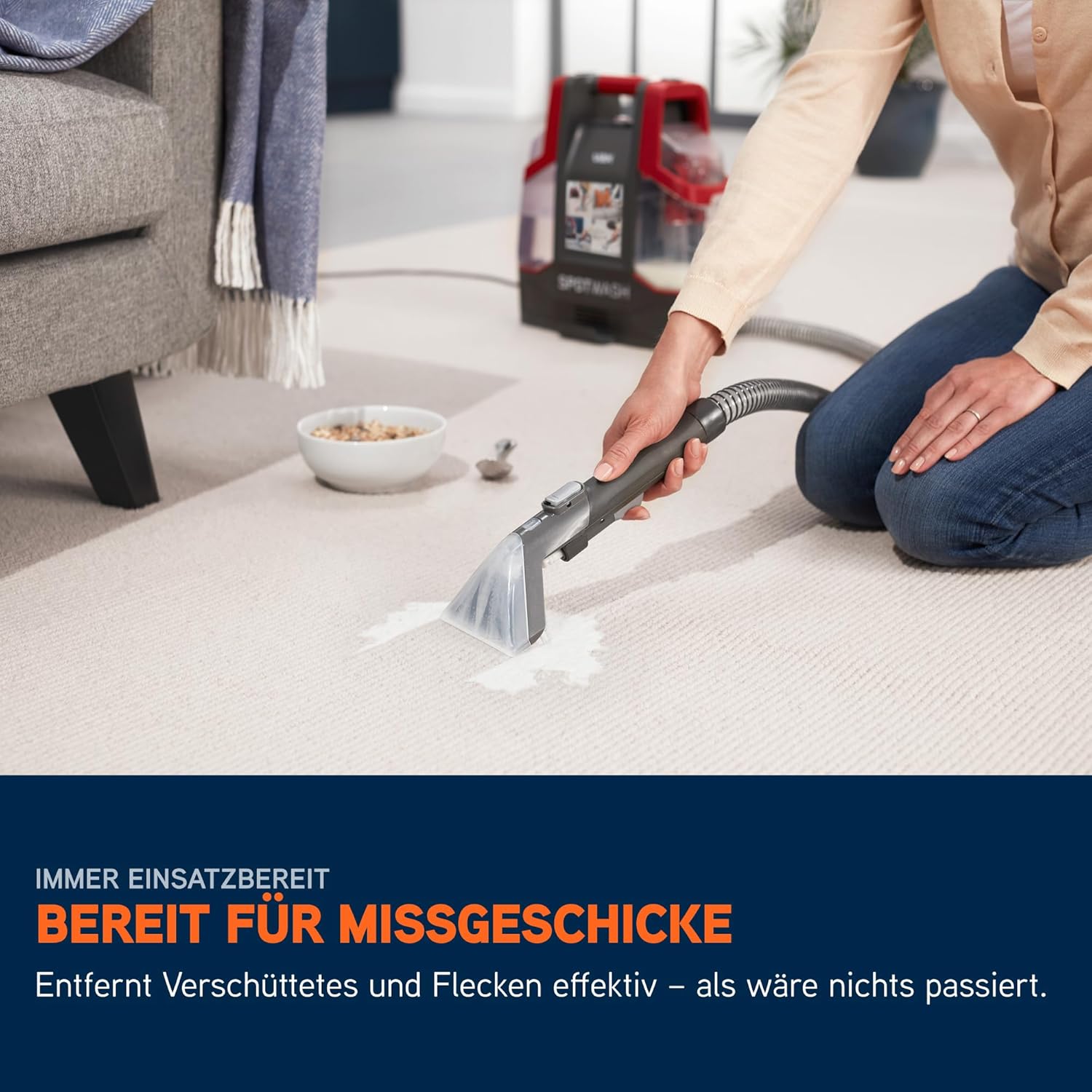 Vax SpotWash Fleckenreiniger – Teppich- und Polsterreinigungsgerät mit starker Saugkraft, schnell trocknend, ideal für die tägliche Tiefenreinigung von Treppen, Sofas, Autos und Hartböden – Bild 4