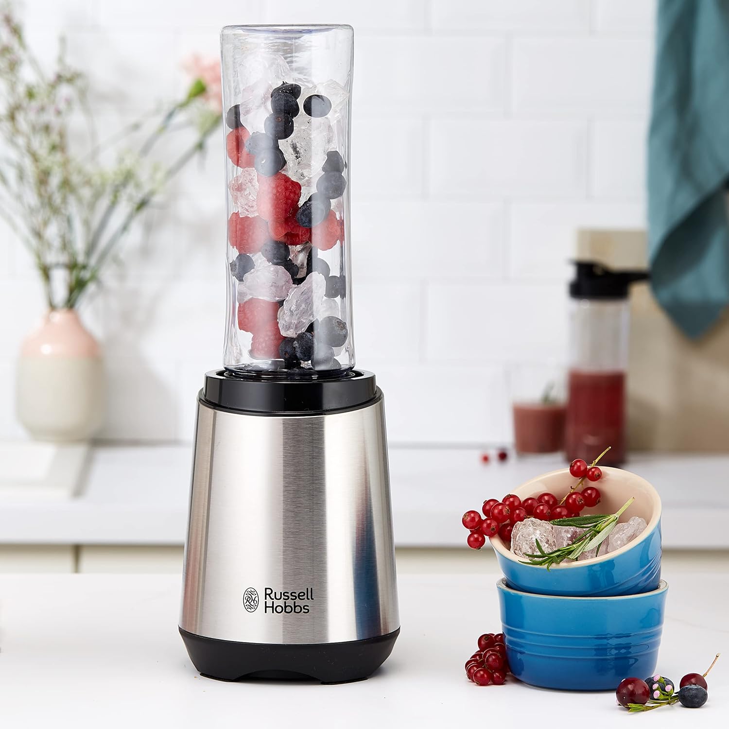Russell Hobbs 23470-56 Mix&Go Steel Mixer/Standmixer, Smoothie Maker (300 Watt), Edelstahl, inklusive 2 Trinkflaschen, 600 ml – Bild 10