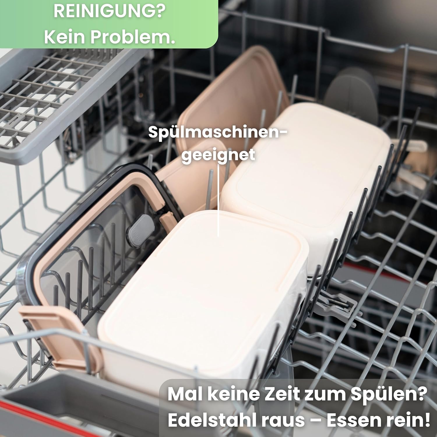Bento Taylor Lunchbox, 2 Ebenen mit Fächern, Premium-Edelstahl, BPA-freie Lunchbox mit Besteck, ideal für Reisen, Meal Prep Bento Box für Erwachsene, auslaufsicher und mikrowellengeeignet – Bild 5
