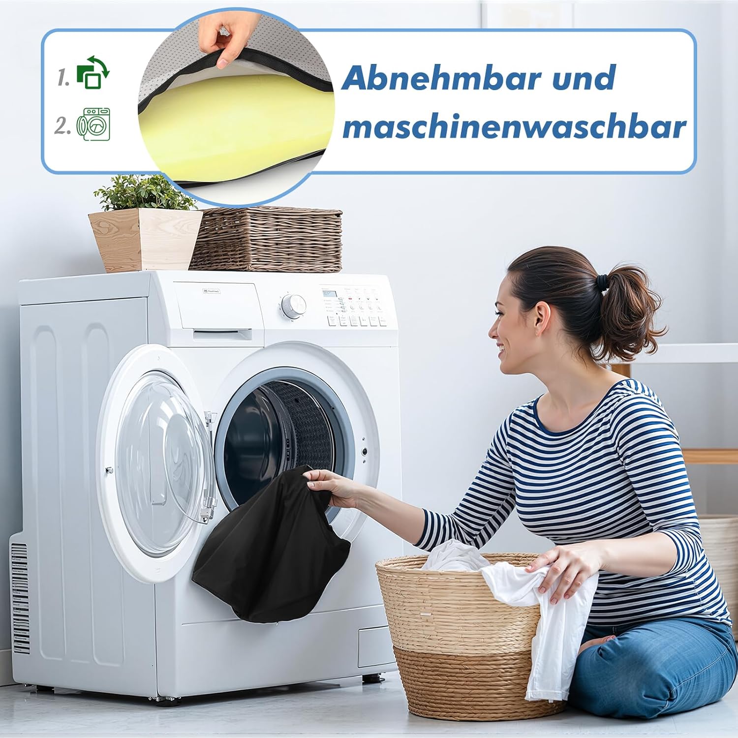 Benazcap Ergonomisches Sitzkissen für Hüfte, Steißbein, Ischias, Memory-Sitzkissen für Rollstuhl, Autositz, Gaming-Stuhl, Autositzkissen – Bild 5