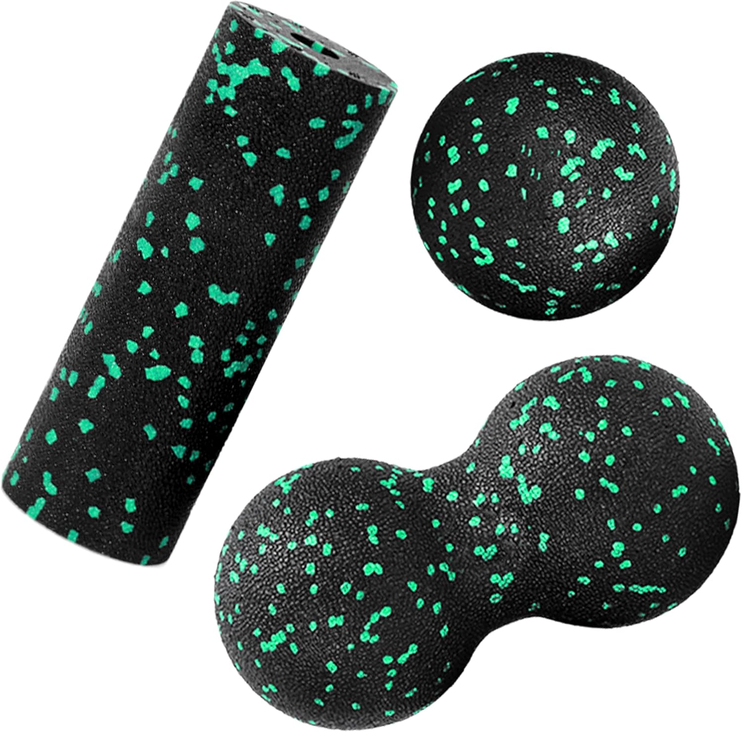 KRUMAD Faszienrollen 3er Set, Faszienrollen, Duoball & Massageball aus EPP, Massageset für Rücken, Wirbelsäule, Nacken, Beine & Füße, Faszienball für Triggerpunkte, Yoga, Gymnastik, Fitnessrolle