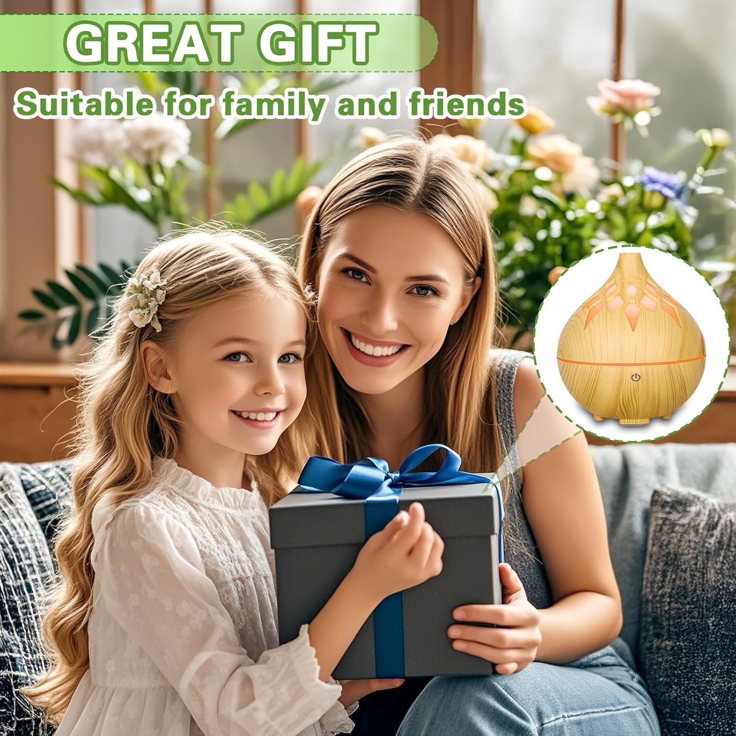 Aroma-Diffusor, 160 ml, Ultraschall-Luftbefeuchter, Aromatherapie-Öl-Diffusor, mit 7 farbigen LED-Lichtern, automatische Abschaltung, für Zuhause, Schlafzimmer, Yoga, Büro, Spa – Bild 6