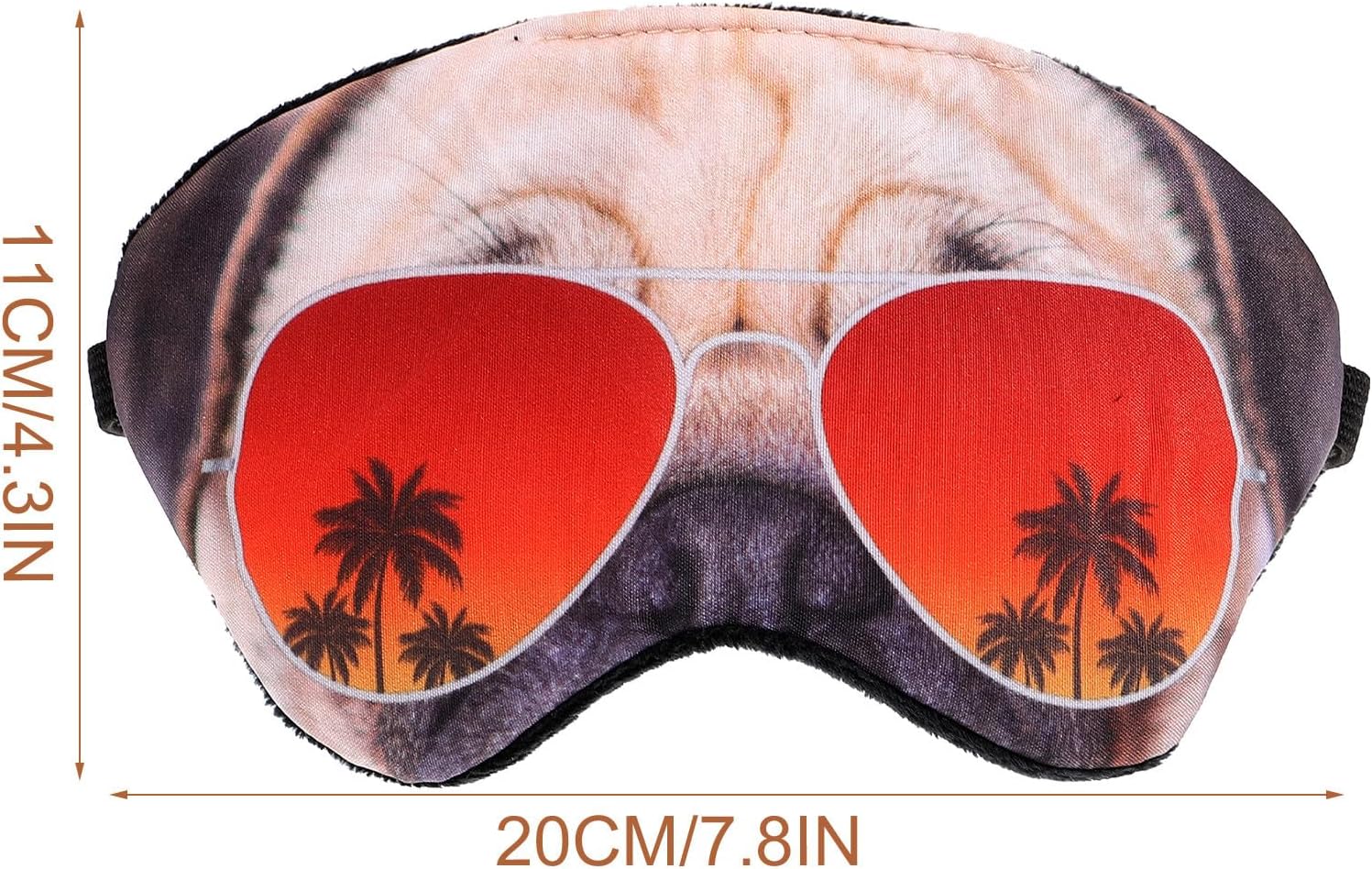 GARVALON Schlafmaske mit 3D-Hundemotiv, blickdicht, Calico-Augenbinde, konturierte Passform für Damen und Herren, Reiseschlafmaske gegen Licht – Bild 2