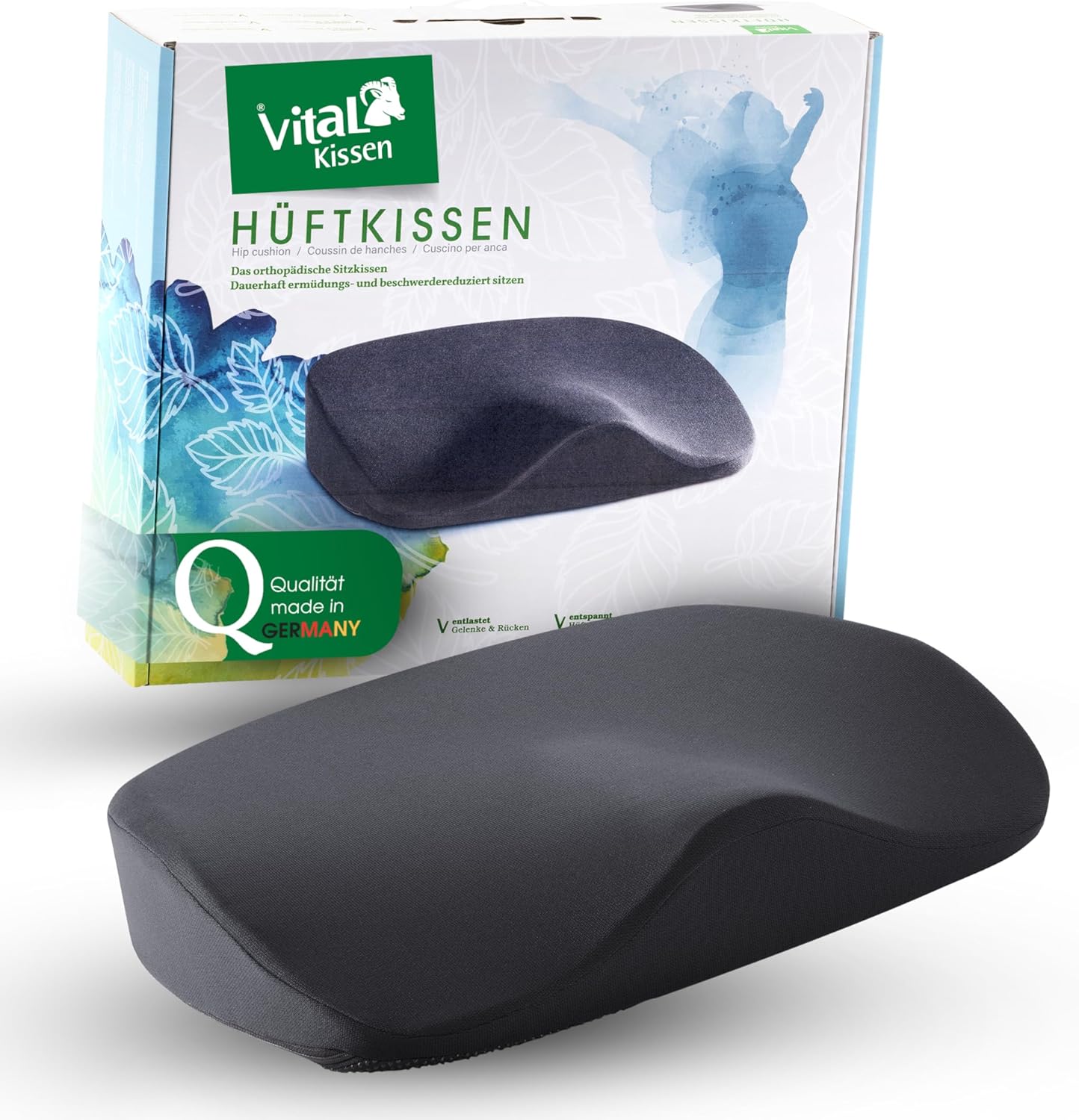 Hüftkissen – Das Original Orthopädisches Sitzkissen – Ergonomisches Keilkissen für Bürostuhl & Stuhl – Entlastet Rücken, Hüfte, Knie & LWS – Gegen Schmerzen & aufrechtes Sitzen – Bild 8