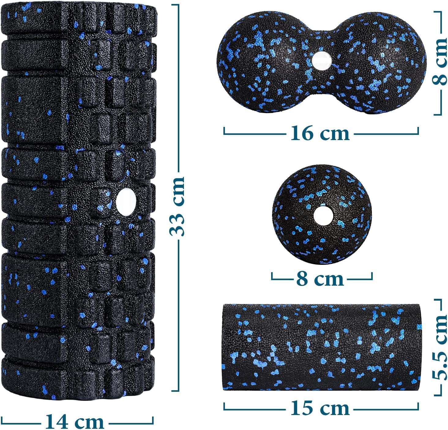 3D-Faszienrollen-Set, Schaumstoffrolle, Faszien-Set mit Faszienball, Mini-Faszienrolle klein und Duoball für Yoga, Faszientraining der Muskeln – Bild 2