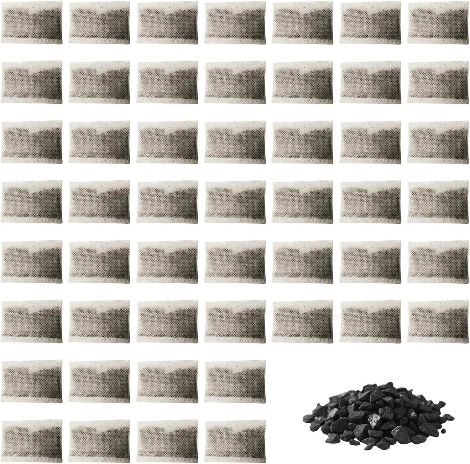 50 Stück Aktivkohle-Wasserfilter für Brennerei, Aktivkohle, Kohlefilter, Mehrzweck-Kohlenstoff-Geruchsabsorber, natürlicher Lufterfrischer für Zuhause, Auto, Schrank, Keller, Haustiere