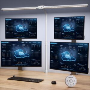 EYOCEAN Schreibtischlampe, Doppelko...