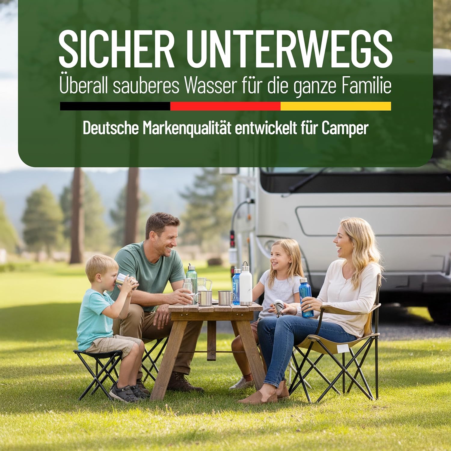 Wasserfilter Camping Wohnmobil, Caravan Explorer | Keimbarriere | Medizintechnik | Sauberes Trinkwasser für unterwegs | Einfüllfilter für Frischwassertank | Komplettset | Bis zu 8 Liter/Minute | Silber – Bild 7