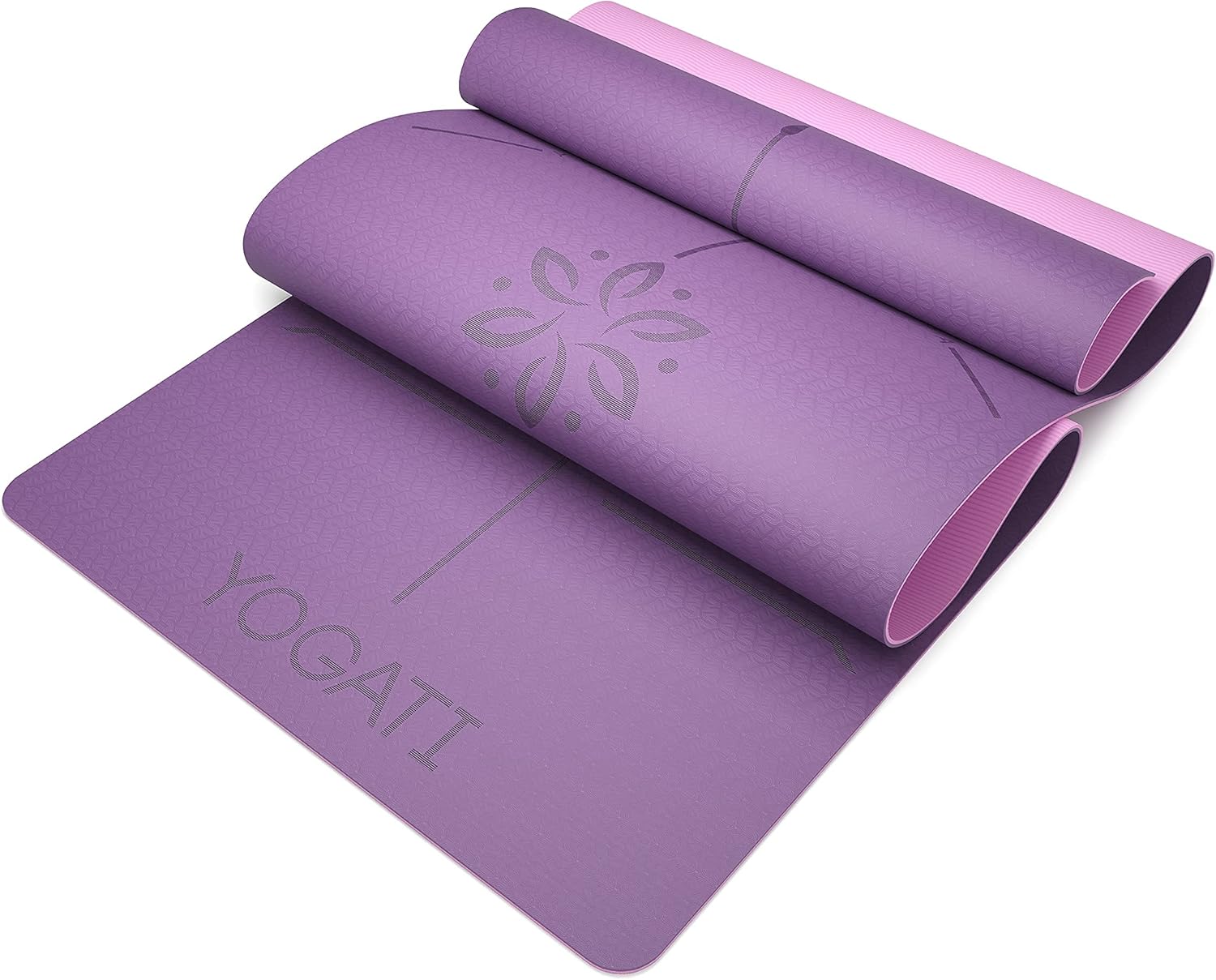 YOGATI Yogamatte, rutschfest, schadstofffrei, mit Tragegurt, Yogamatte mit Ausrichtungslinien, ideale Yogamatte zur Verwendung als Gymnastikmatte, Sportmatte, Fitnessmatte, Yogamatte – Bild 7