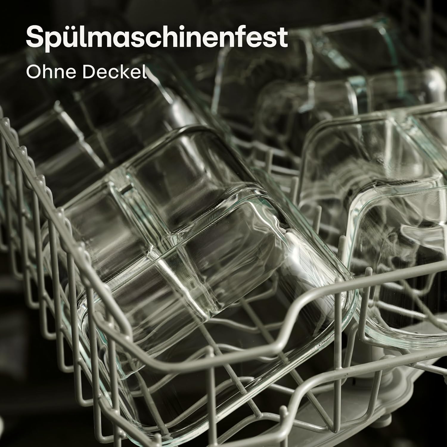 Praknu Meal-Prep-Boxen aus Glas mit 3 Fächern – Set mit 2 Meal-Prep-Behältern 1 l – luftdichter Glasbehälter mit Deckel – geeignet für Spülmaschine, Mikrowelle und Backofen – Meal-Prep-Boxen – Frischhaltedosen aus Glas – Bild 6