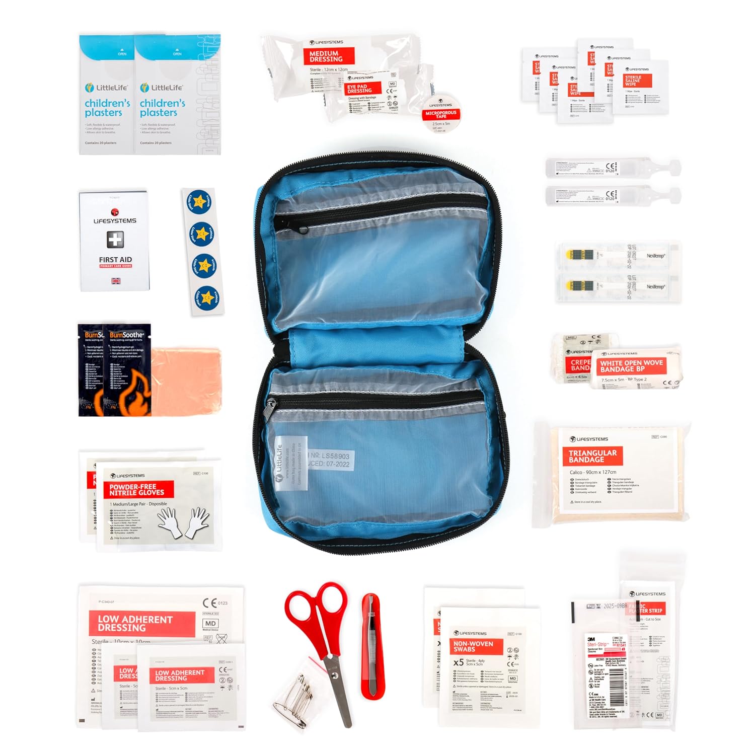 LittleLife Familien-Erste-Hilfe-Set, ideal für den Heim- und Familienurlaub zur Behandlung von Gelenkverletzungen – Bild 2