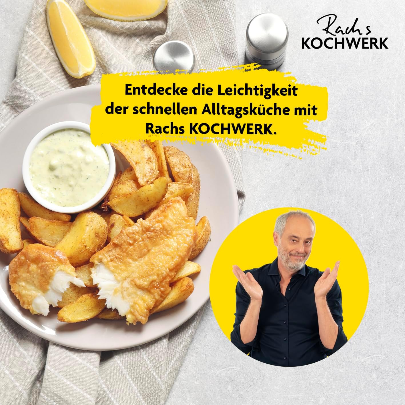 Rachs KOCHWERK Digitale Heißluftfritteuse 4L | Airfryer mit Touchscreen zum fettarmen Kochen, Grillen oder Backen ohne Öl | Erinnerungsfunktion zum Wenden | Einfache Reinigung | 1400 W – Bild 6