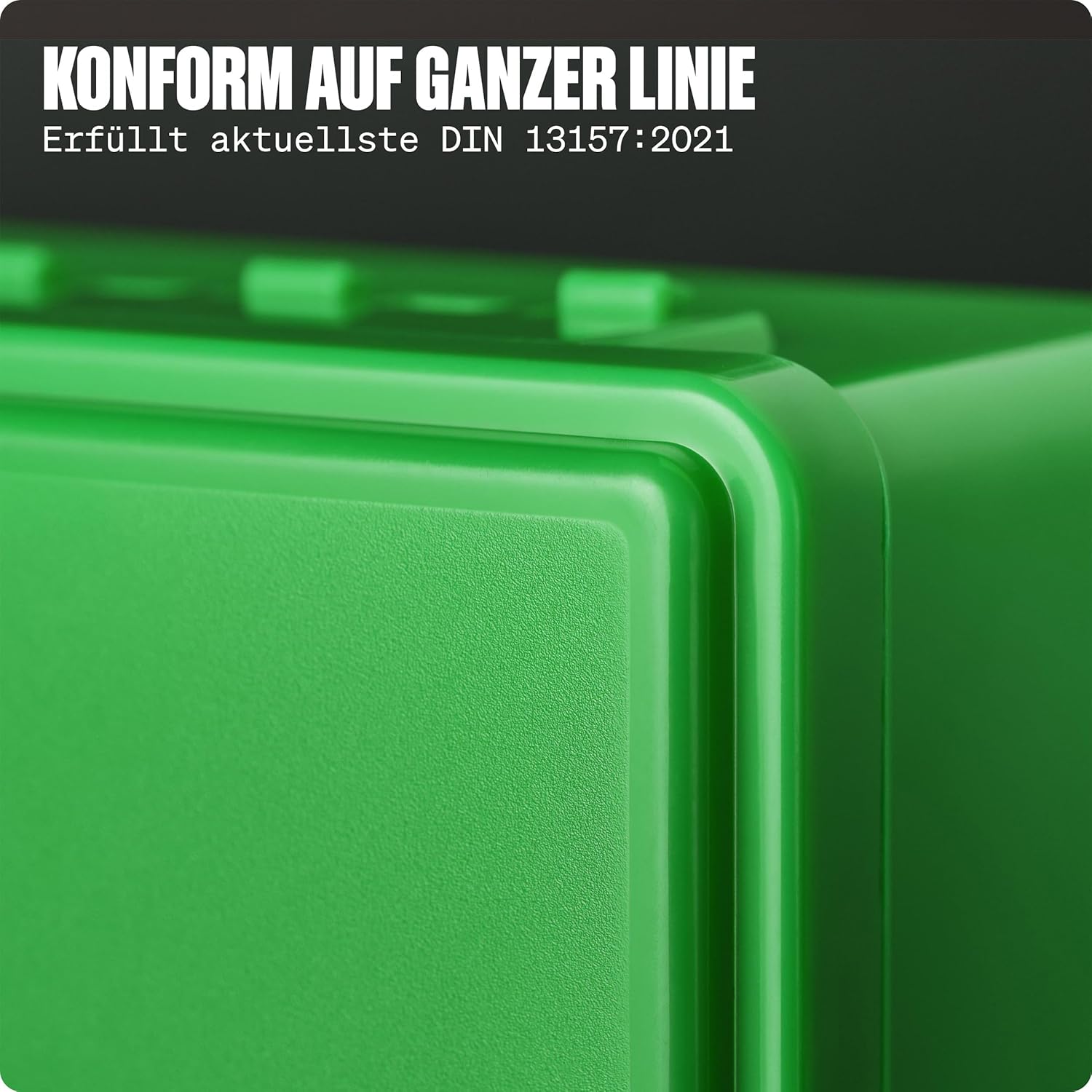 Erste-Hilfe-Kasten klein mit Inhalt nach DIN 13157 I Erste-Hilfe-Set-Bedienung inkl. praktischer Wandhalterung & 5 x Aufkleber I Erste-Hilfe-Set DIN 13157 für Betriebe, Einrichtungen und Zuhause – Bild 4