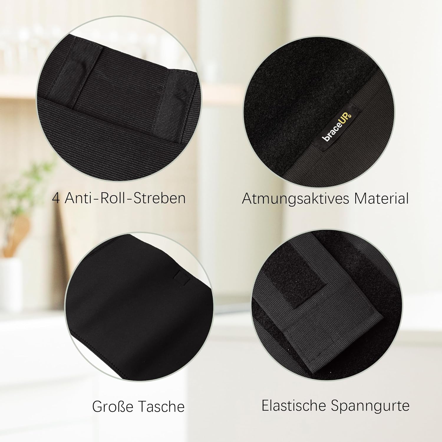 BraceUP Rückenbandage in Übergröße für Damen und Herren – 3XL bis 5XL, extra große Unterstützung für den unteren Rücken mit Riemen und Kompression, Bauchbandage in Übergröße (5XL) – Bild 2