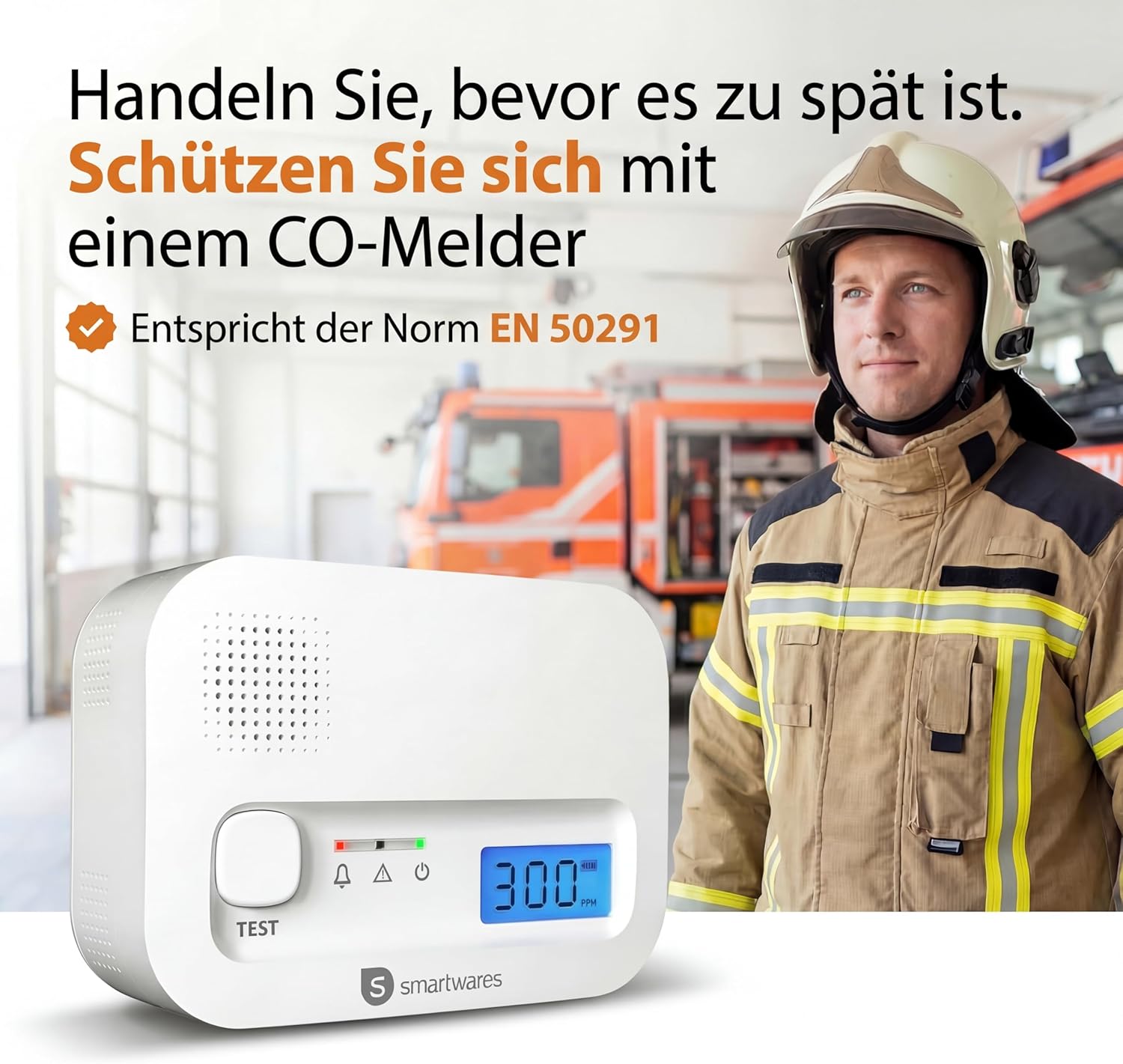 Smartwares Kohlenmonoxidmelder, 10 Jahre Sensor, 1,5 Testsiegerbewertung, mit Display und Testtaste – FGA-13041 – Bild 5