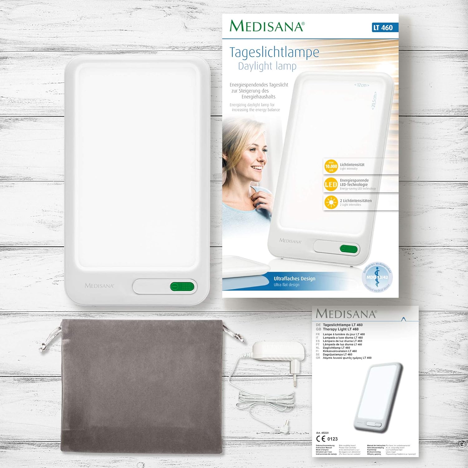 Medisana LT 460 Energielicht LED 12W LT 460, Energielicht, 10000 lx, LED, 12 W, Tageslicht, Schlafzimmer, Wohnzimmer – Bild 8