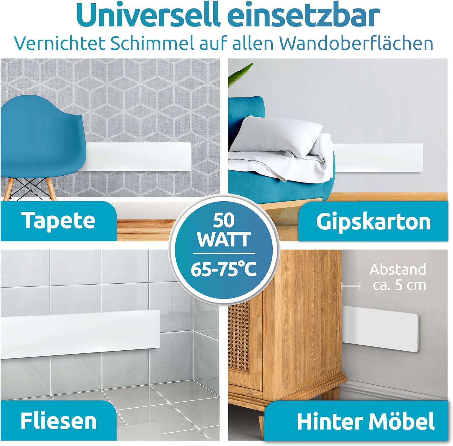 ELIAS Mold Dry – Schimmelentferner für Wand und Badezimmer – ohne Chemikalien – für immer schimmelfrei – die Alternative zu Schimmelspray und Schimmelfarbe für innen weiß – Bild 6