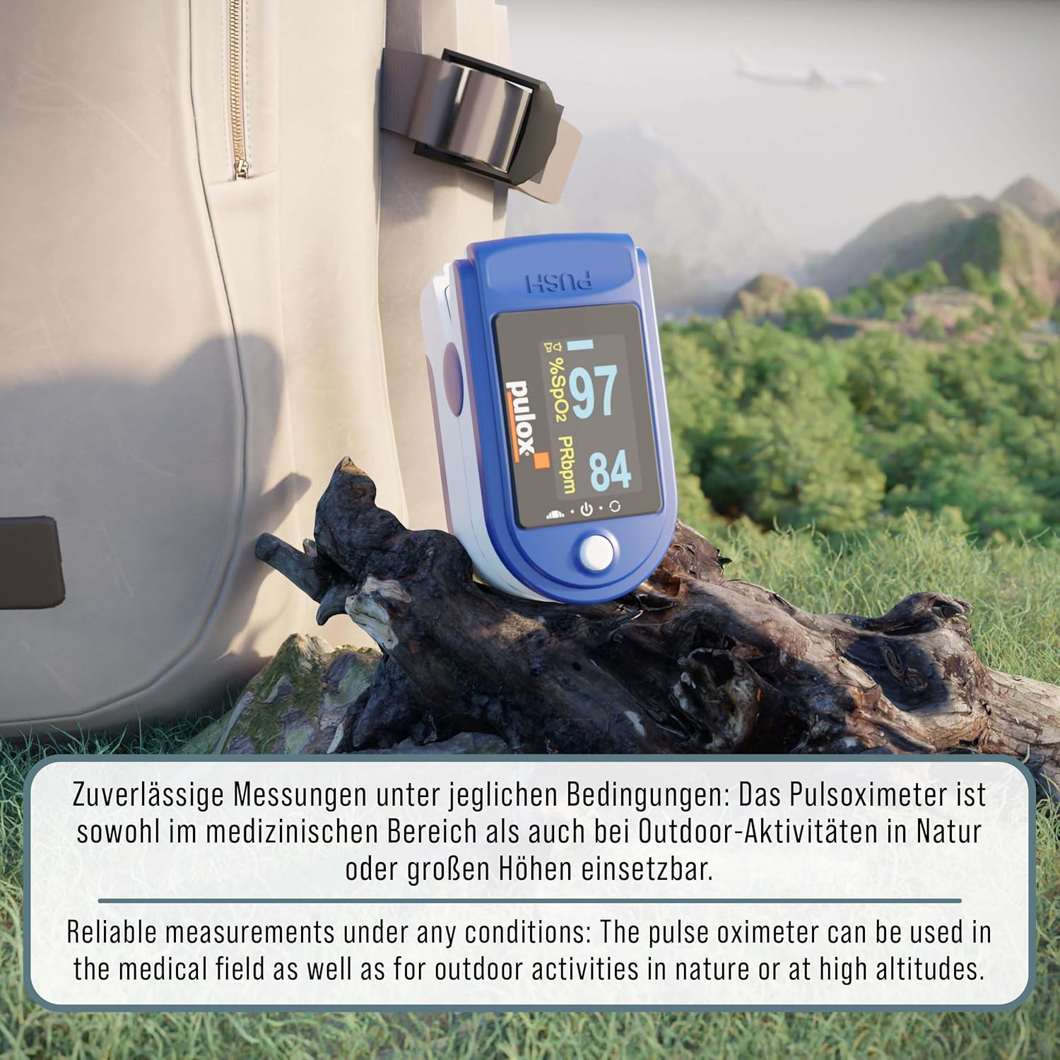 Pulsoximeter PULOX PO-200A mit zuschaltbarer Alarmfunktion und Pulston inkl. Zubehör *Farbauswahl möglich, blau – Bild 7