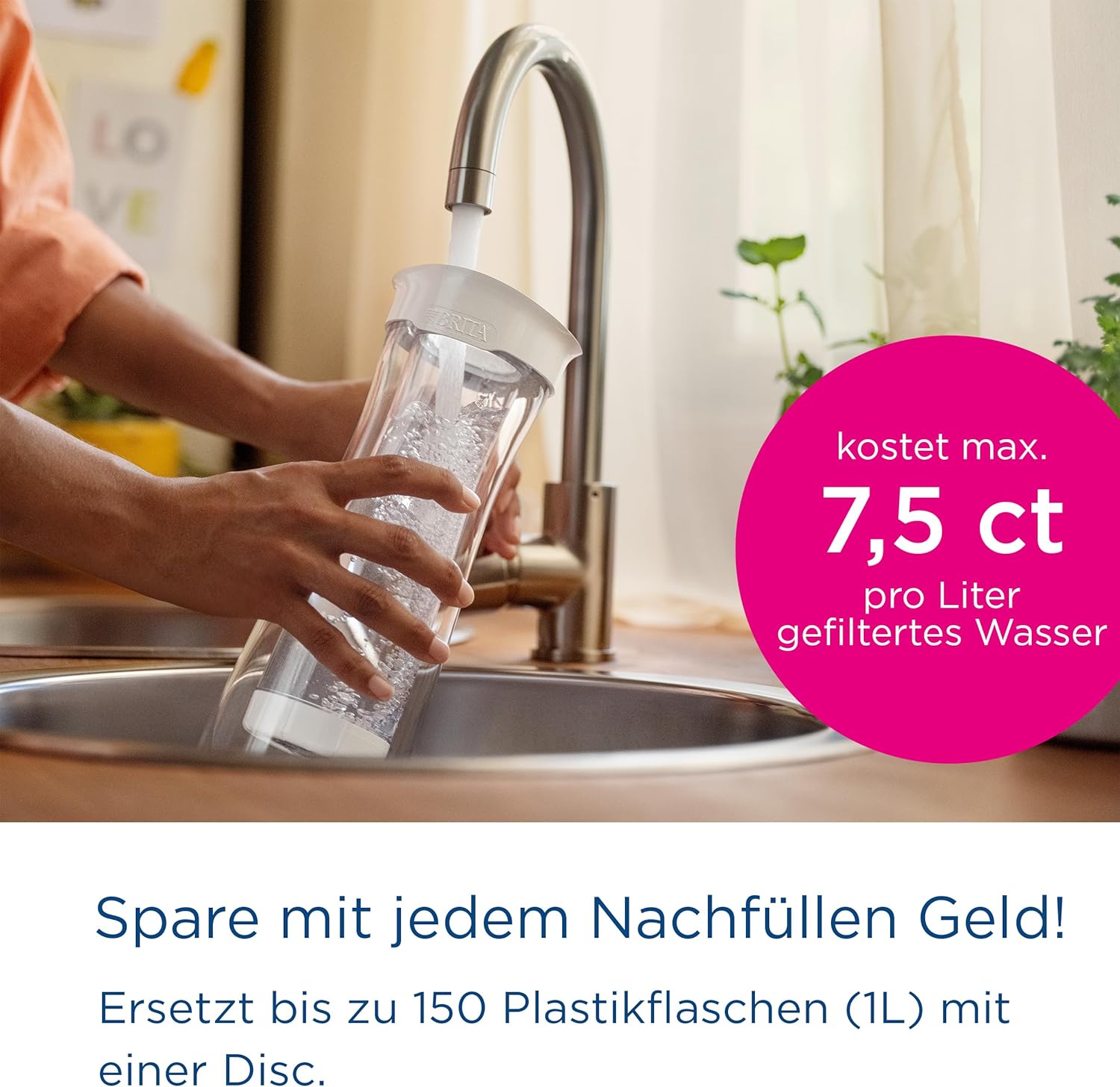 BRITA Wasserfilterkaraffe weiß-grau / Karaffe inkl. 1 MicroDisc-Filter / Wasserkaraffe zum stilvollen Servieren von Wasser / Filter reduziert Chlor und Mikropartikel im Leitungswasser – Bild 6
