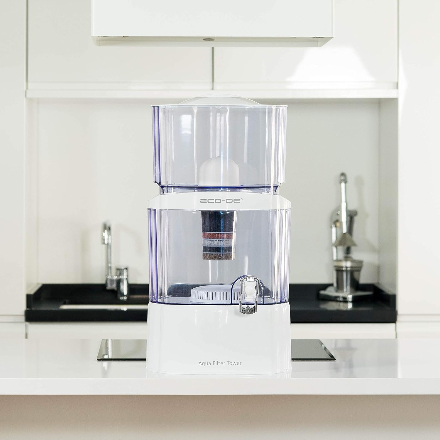 Aqua Filter Tower – Wasserbrunnen mit ECO-DE®-Filter und Luftreiniger – Bild 3