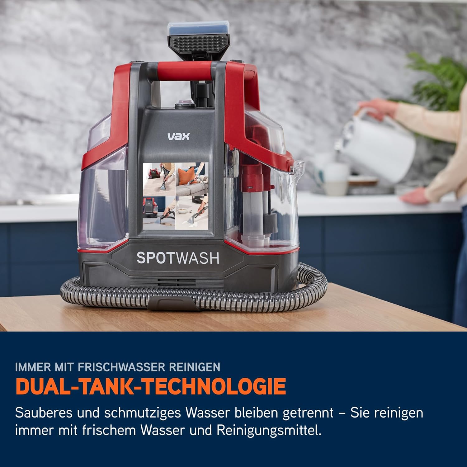 Vax SpotWash Fleckenreiniger – Teppich- und Polsterreinigungsgerät mit starker Saugkraft, schnell trocknend, ideal für die tägliche Tiefenreinigung von Treppen, Sofas, Autos und Hartböden – Bild 11
