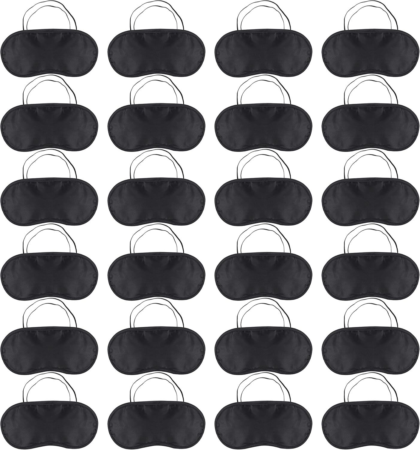 24 Stück Schlafmasken für Seitenschläfer, ultraweiche Augenmaske, Schlafmasken, lichtblockierende Augenbinde zum Schlafen mit verstellbarem Riemen für Männer, Frauen, Kinder