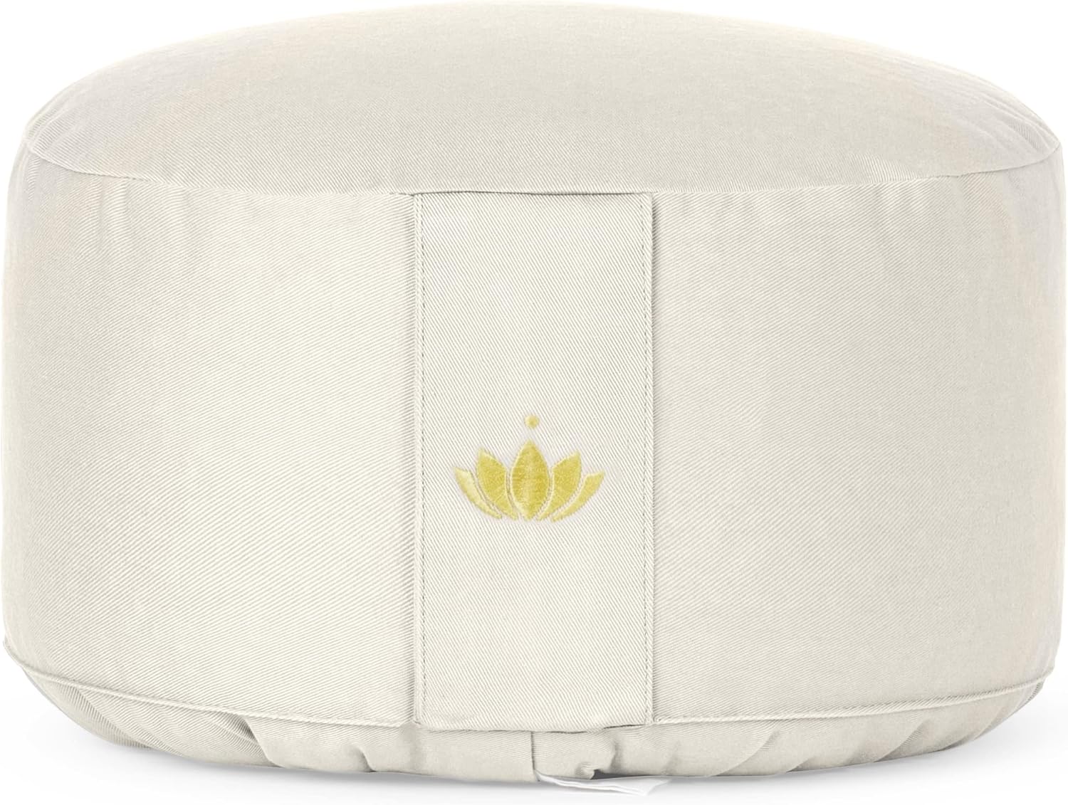 Lotuscrafts Yogakissen, Meditationskissen, extra hoher Sitz – Höhe 20 cm – waschbarer Baumwollbezug, mit Dinkelfüllung, GOTS-zertifiziert